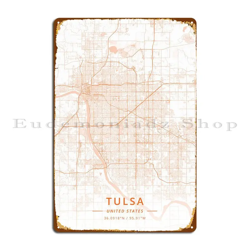

Металлический плакат Талса из США, забавный Настенный дизайн, жестяной плакат для гостиной на заказ