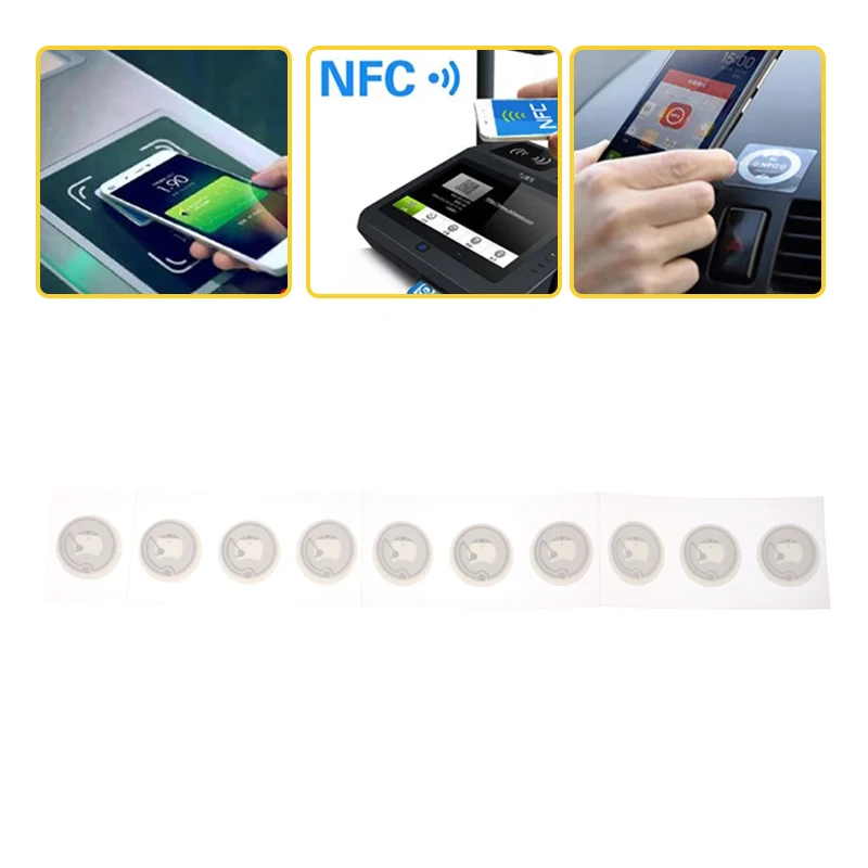 

10Pcs NFC Tag 23mm NFC213 Label 213 Stickers Tags Badges Lable Sticker 13.56mHz Rfid Electronic Tag