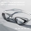 Brand Myopia Swimming Goggles Women Men Small Frame Pool Optical Glasses HD Anti Fog Eyewear Swimming Equipm Diopter -2.0~-6.0 1