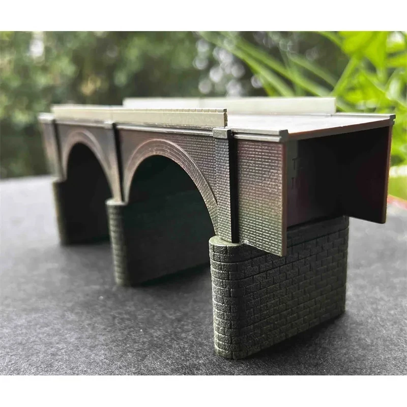 

1/144 N Scale Building Model Stone Arch Bridge Model Train Scene Miniature Collection Sand Table Landscape Assemble Model