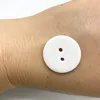New 9--25mm Two Holes  White Small Buttons Suit Pad Button Bread Round Resin Sewing Buttons Diy Scrapbooking 2
