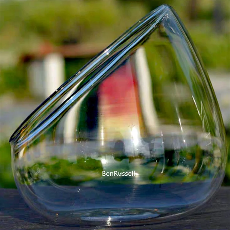 Micro Landscape Bevelled Glass Vase Fresh Green Succulent Moss Bottle Glass Terrarium Bonsai Home Desktop Decor 4