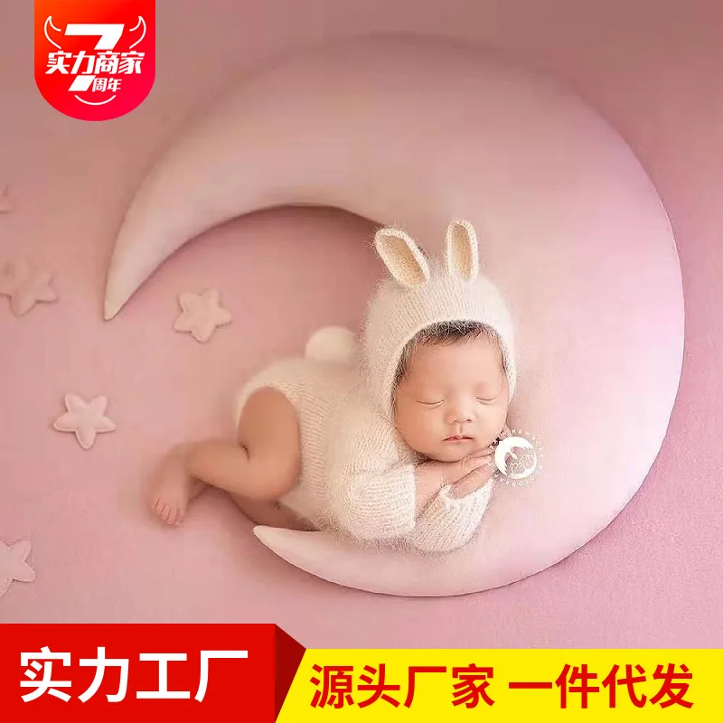 

Новый детский костюм с кроликом для фотосъемки из молочного хлопка и шерсти