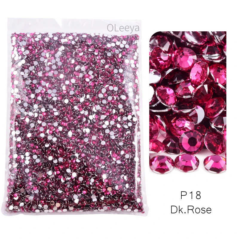 Oleeya Wholesale Flatback Silver Resin Rhinestones - Large Pack Glitter Crystals