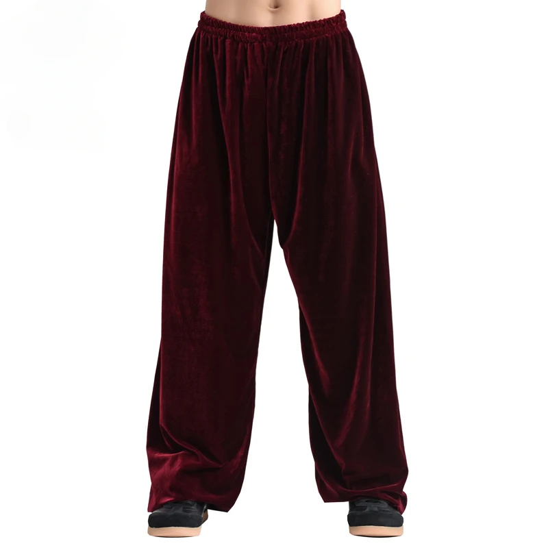 Winter Tai Chi Pants Velvet Kung Fu Martial Art Pants Yoga