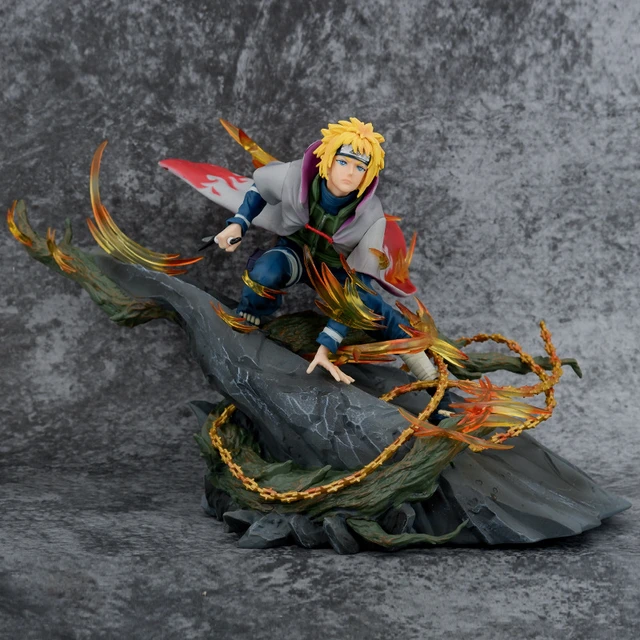 Naruto figura shippuden oversize quarto hokage namikaze minato 24cm pvc  konoha amarelo flash anime ação modelo crianças brinquedos presentes -  AliExpress