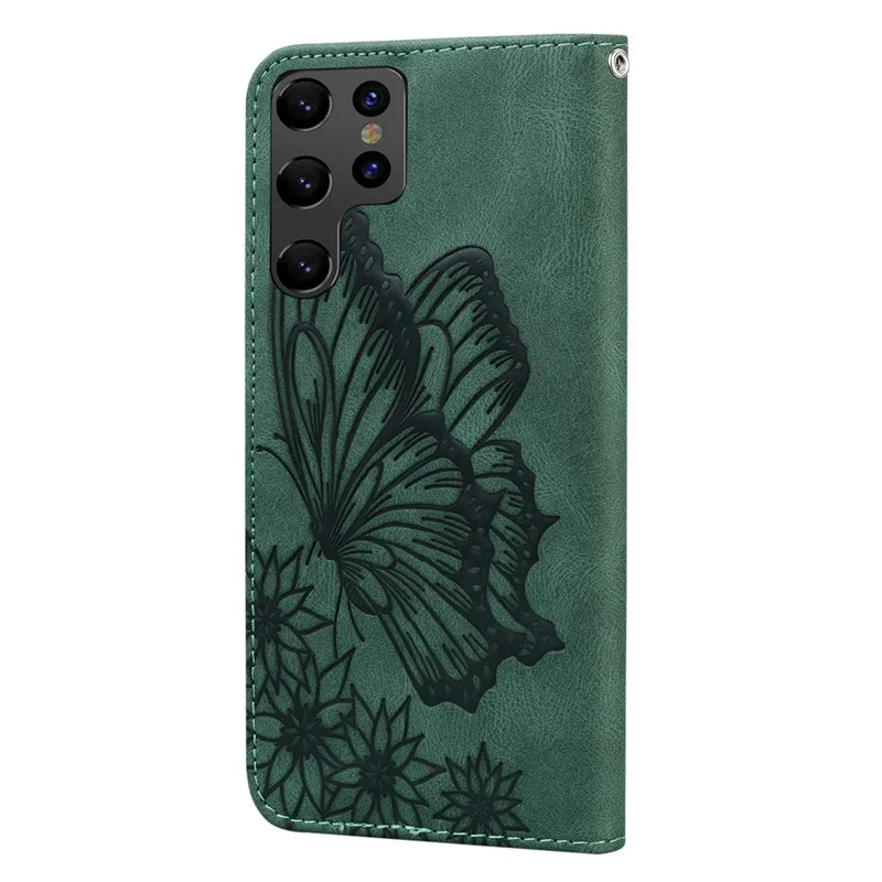 Butterfly Leather Phone Case For Samsung Galaxy S20 FE S21 FE S22 S10 S9 S8 Plus S23+ S23 Ultra 5G Wallet Bags Flip Cover leather wallet case leather case phone case leather phone case