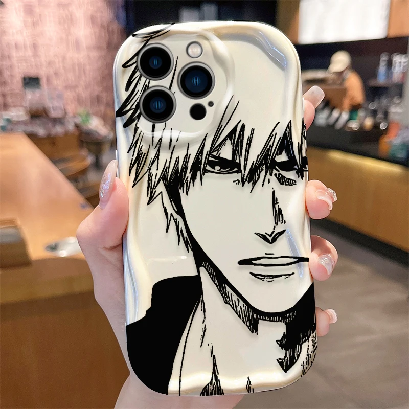 Stylish Anime Bleach Wave Design Shockproof Phone Case
