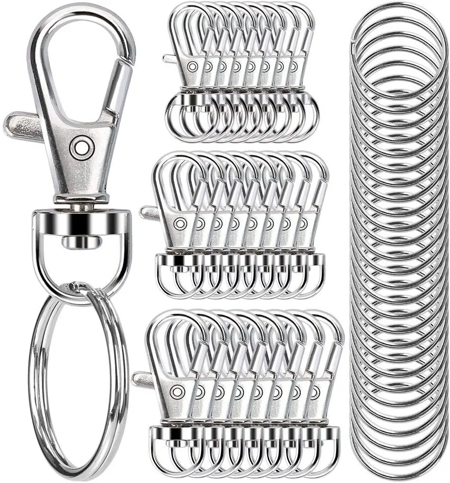 32 Mosquetones Giratorios De Aleación De Zinc - 16 Colores, 13x34 Mm, Para Llaveros, Joyería DIY Y Accesorios