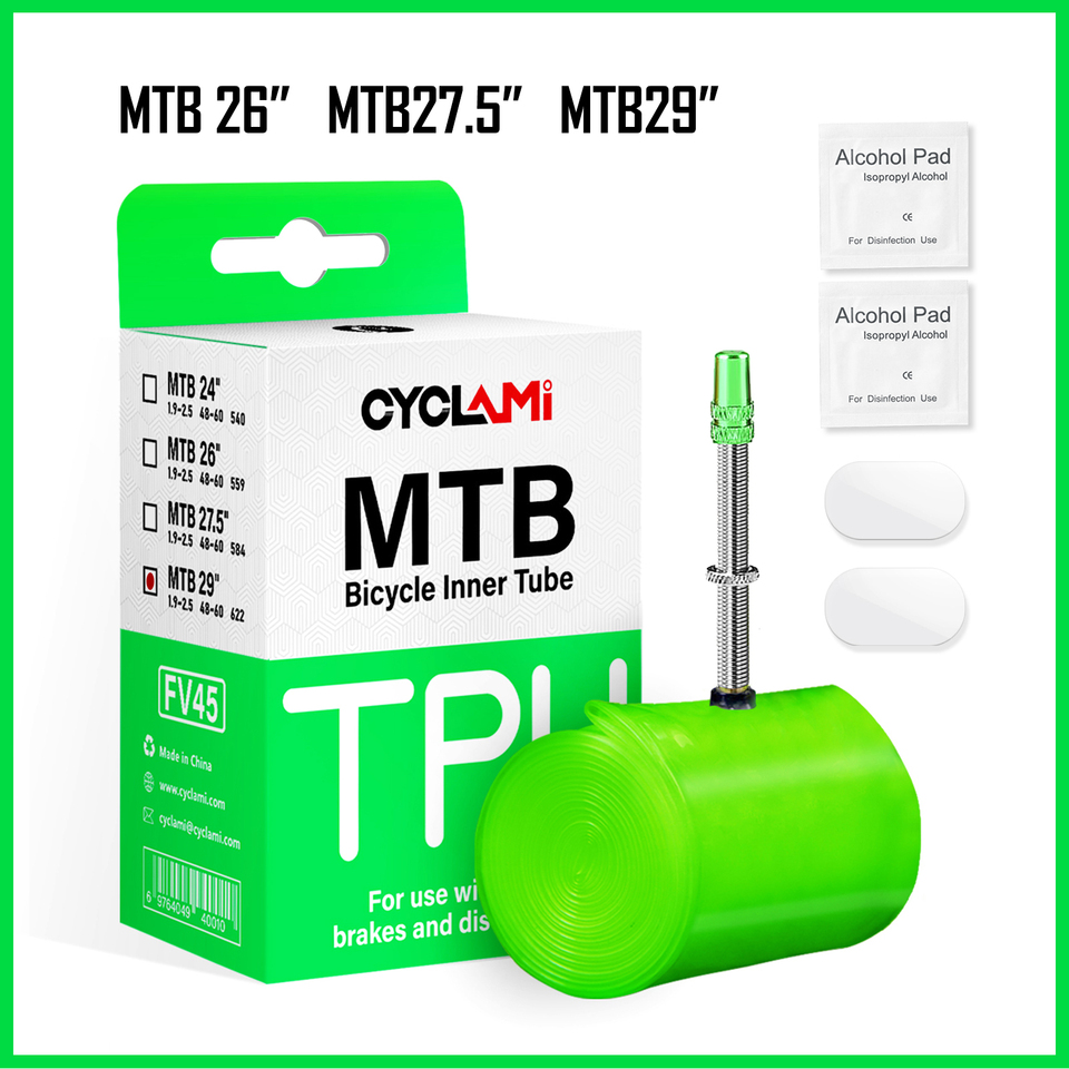 Ultralight Bike Inner Tube 26 27.5 29 Inches MTB Bicycle TPU Material Tire 45mm French Valve Super Light Anti-Oxidation CYCLAMI