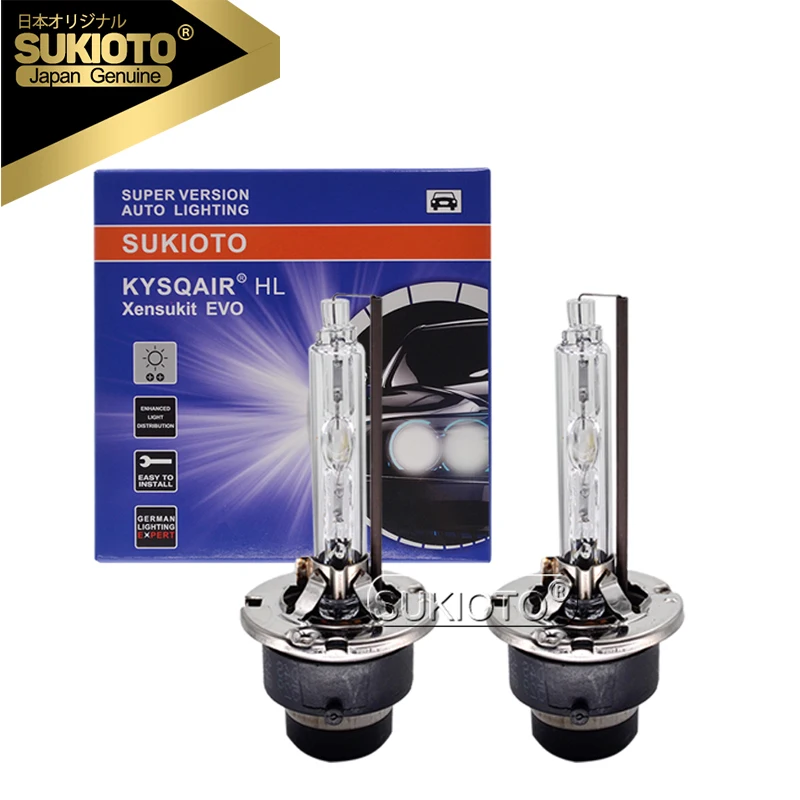 

SUKIOTO JAPAN GENUINE D2S D4S High Bright Car Headlights 4300K 5000K 6000K 8000K 55W D1S D3S Xenon HID Bulb Lamp For All Car