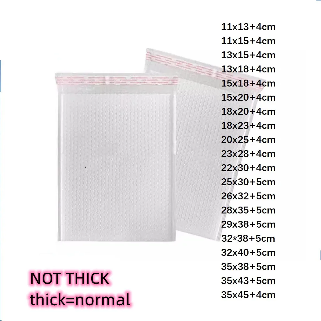 Não grosso cor branca pequenos grandes sacos de bolhas para embalagem envelope correio bolha mailers para pequenas empresas embalagem envio envoltório