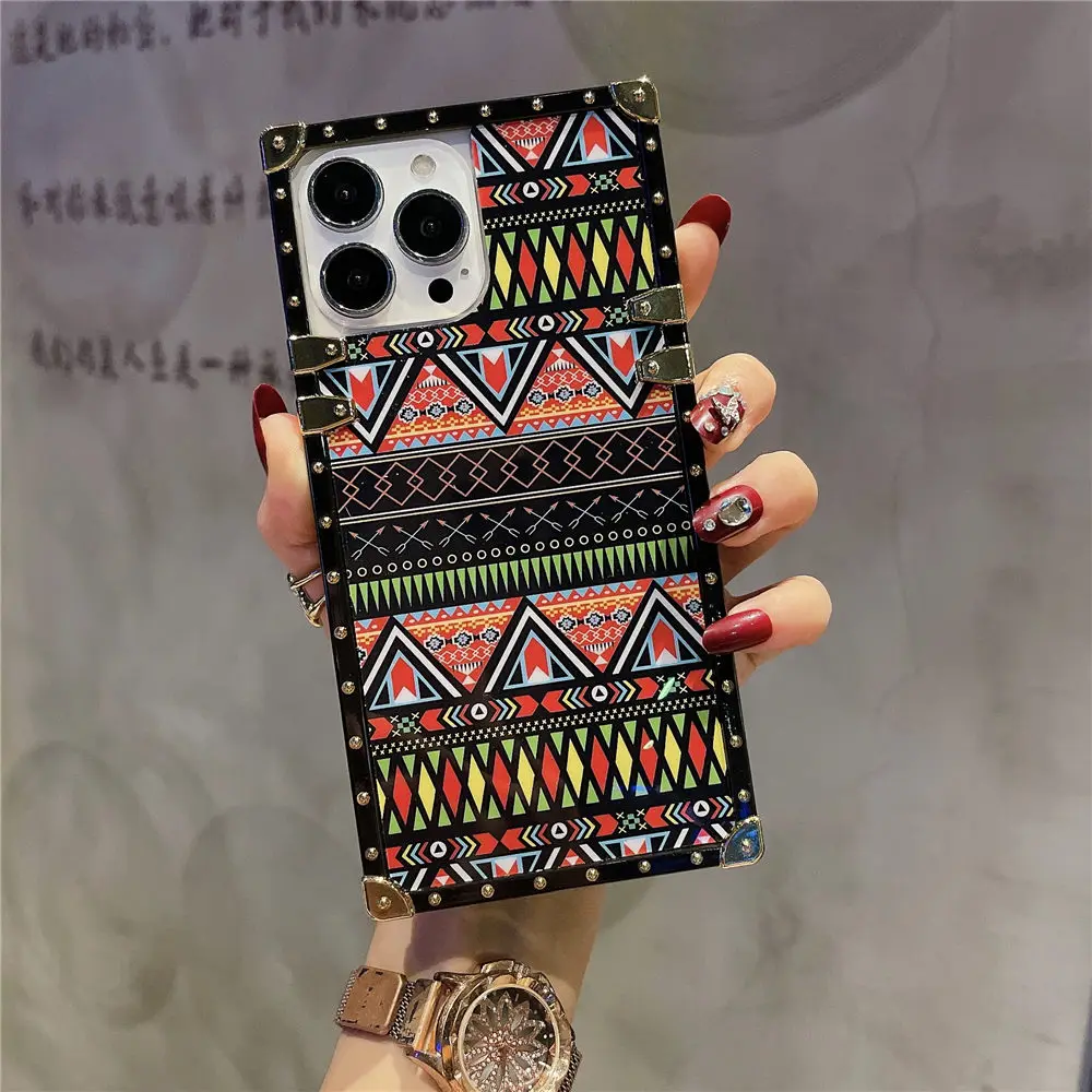 Fashion Ring Holder Square Plated Flower Case For MOTOROLA MOTO G Stylus  2021 2022 G Play G Pure MOTO G 5G 2023 Cover - AliExpress