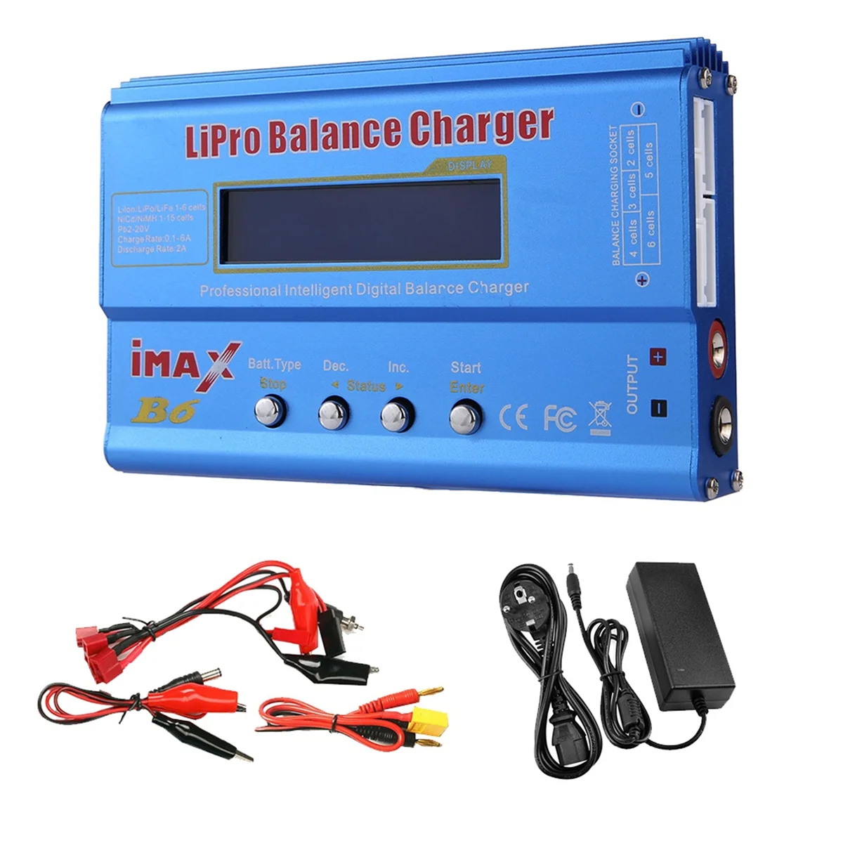 

Зарядное устройство Lipo для IMAX B6 80 Вт + зарядное устройство Lipo NiMh Li-Ion Ni-Cd Digital Lipro, зарядное устройство, европейская вилка