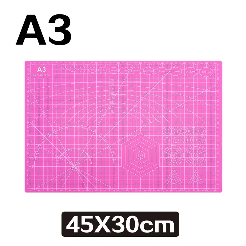 A3 Self-Healing Cutting Mat 45x30cm 3mm Thick Heavy Duty PVC Solid Core Double Sided Grid Craft DIY Office Tool image 12
