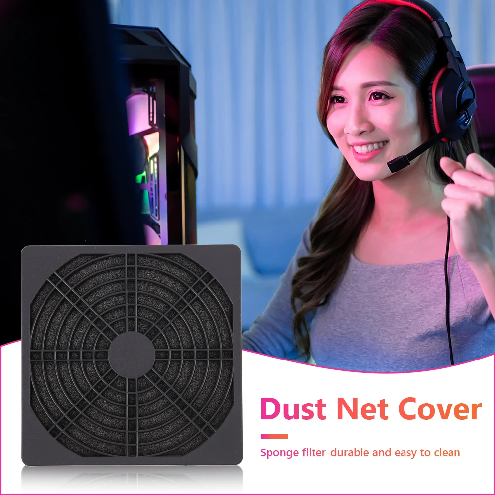 5PCS ABS Plastic Dustproof Grills Filter 60mm 80mm 90mm 120mm PC Case Cooling Fan Dust Filters For Desktop Computer Case Chassis