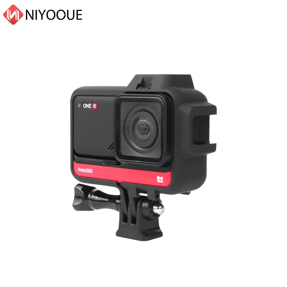 충격 방지 플라스틱 보호 케이스 프레임, 360 ° 파노라마 렌즈 보호기, DJI Insta360 One R 액션 카메라용 액세서리