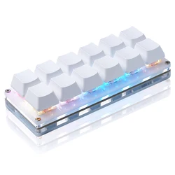 Compact Programmable Mechanical Gaming Keypad with USB-C and Hot-Swappable Keys (WHITE)