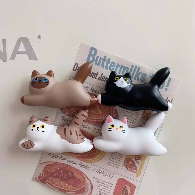 8 Magneti Frigorifero Gatto Con Pasta 3D - Simpatici Adesivi Magnetici Per Cucina E Ufficio, Multicolore