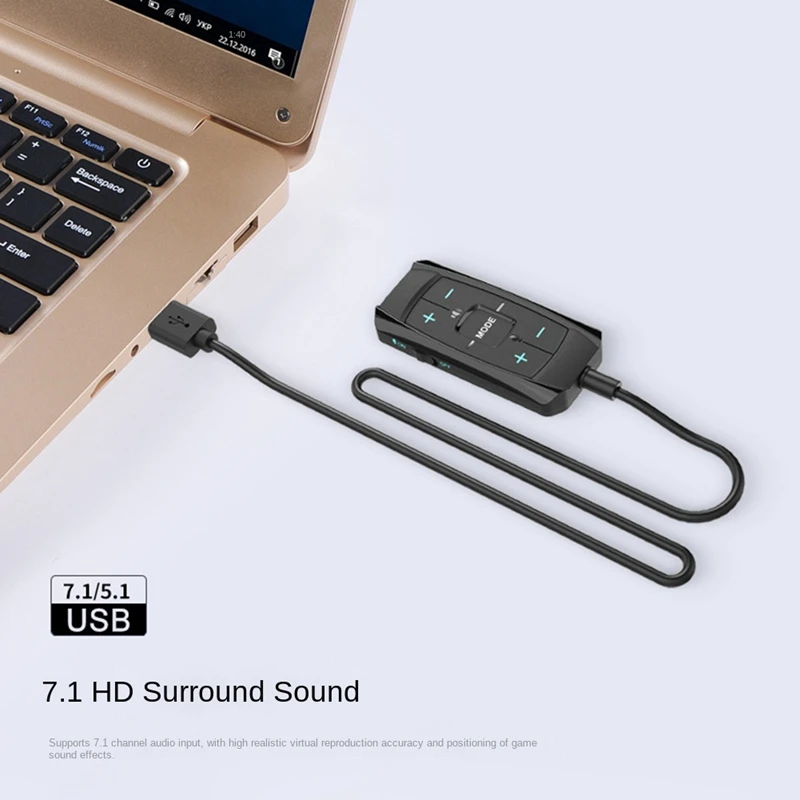 External Sound Card 7.1 Channel 3D Audio Adapter 3.5Mm Gaming Headsets Earphones Accessories For PS5 Desktop Notebook