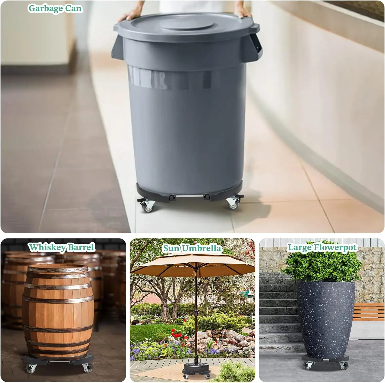 Optional Color Plant Stand with Casters Adjustable Heavy Duty Plant Moving Caddy for Large Potted Planter