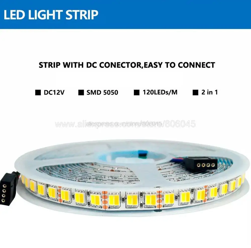 led strip flexível led fita luz rgb branco quente branco fresco cct smd prova dwaterproof água