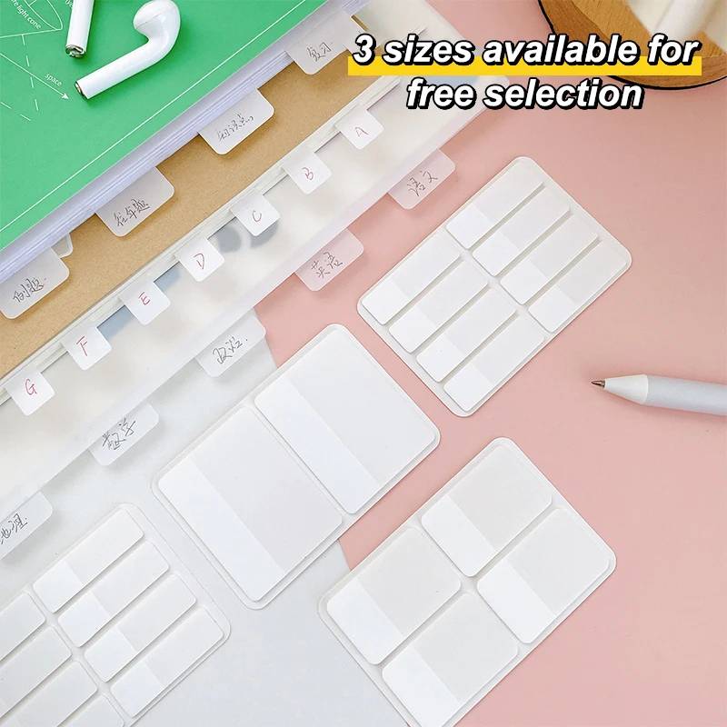 40/80/160 Pages Frosted Simple Pure White Index Stickers DIY Sticky Notes Office School Supplies index sticker