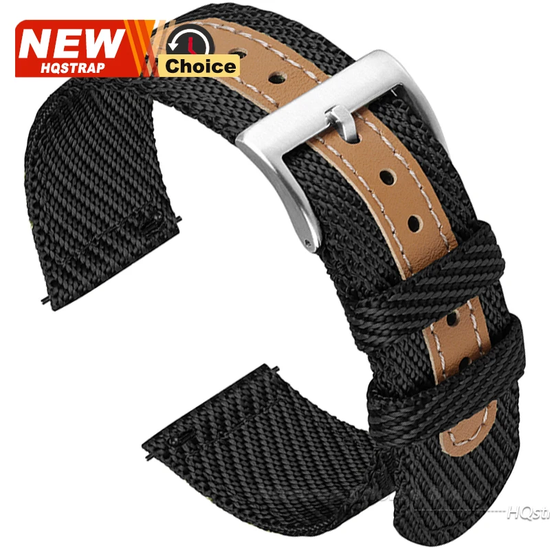 Quick Release Nylon Woven Universal Watch Strap - Men's & Women's Replacement Watchband