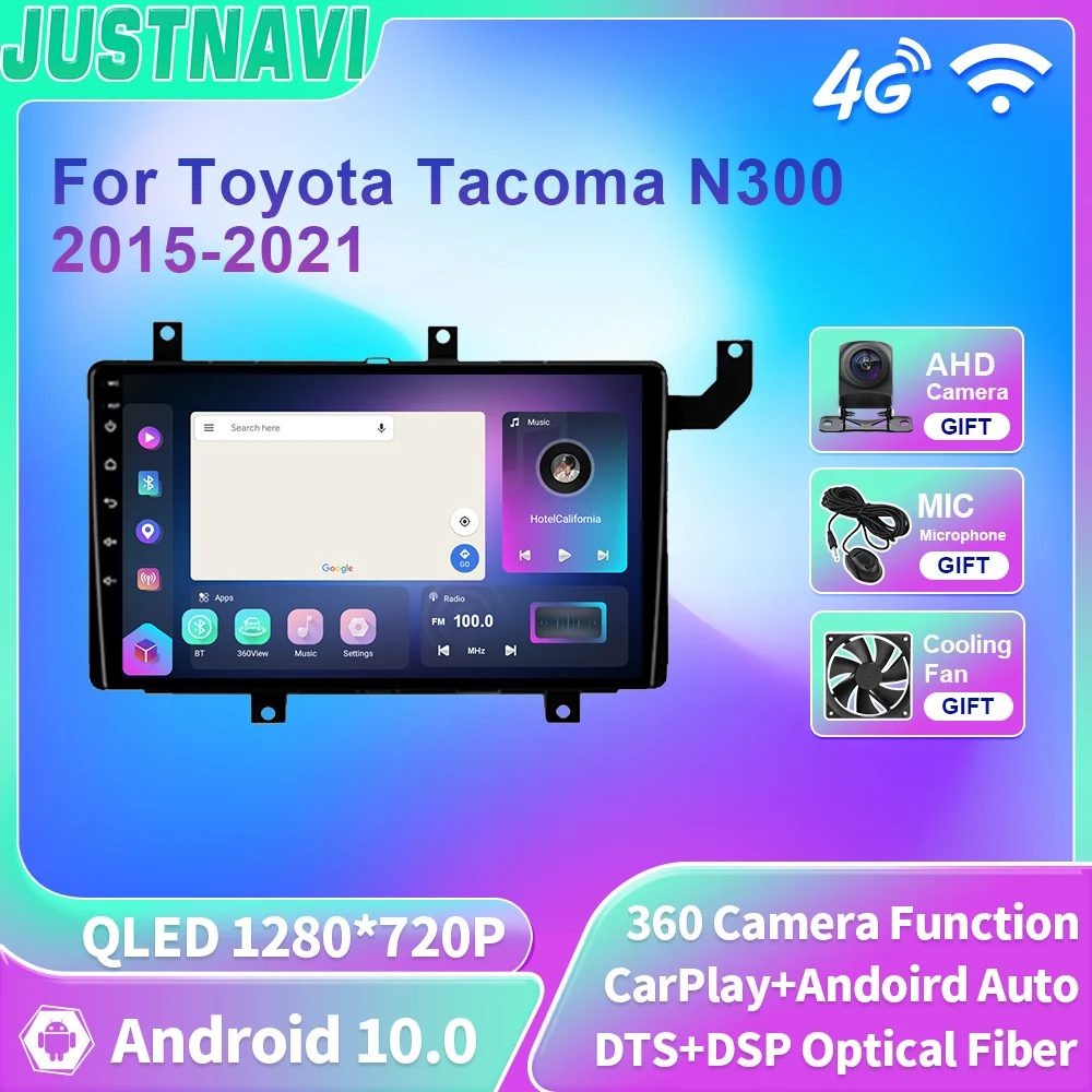

Автомобильный радиоприемник JUSTNAVI для Toyota Tacoma N300 2015-2021 мультимедийный видеоплеер Smart Android Авто AI VoiceGPS навигация 2din DVD