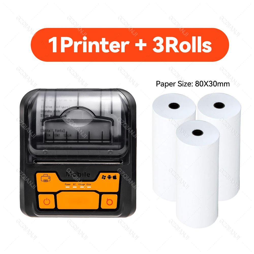 mini printer for iphone 3" 80mm Mini Thermal Receipt Printer Bluetooth Portable POS Bill Printer Maker Support PC Android IOS Paper Papeles USB mini printer sticker Printers