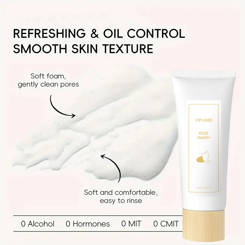 Rice Face Cleanser Raw Pulp Deep Clean Foam skincare Face Wash Care for Delicate Skin Daily Care Korean Skincare Original 3