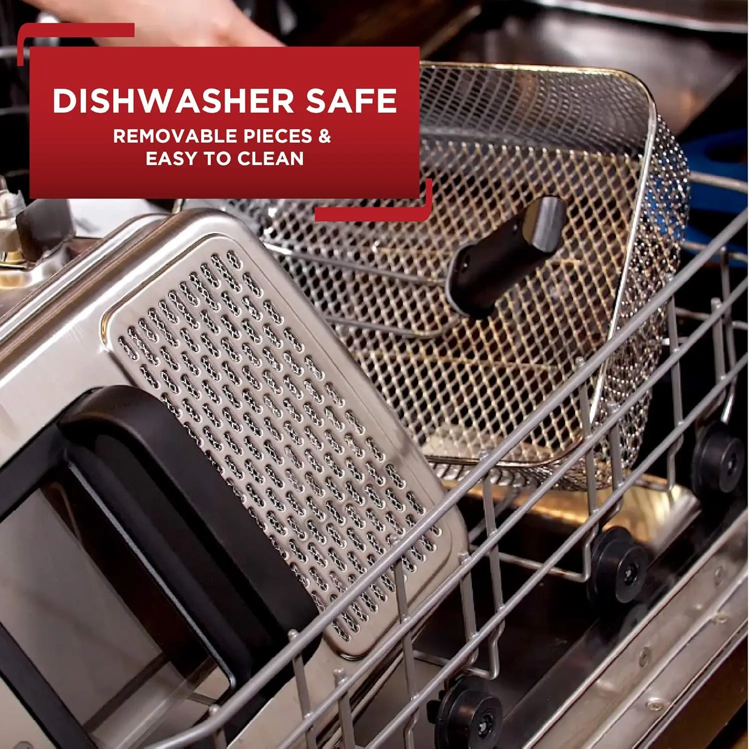 3.5L Stainless Steel Deep Fryer with Basket for Home Use, 1700W, Deep Fryer with Oil Filtration, Temp Control, Digital Timer