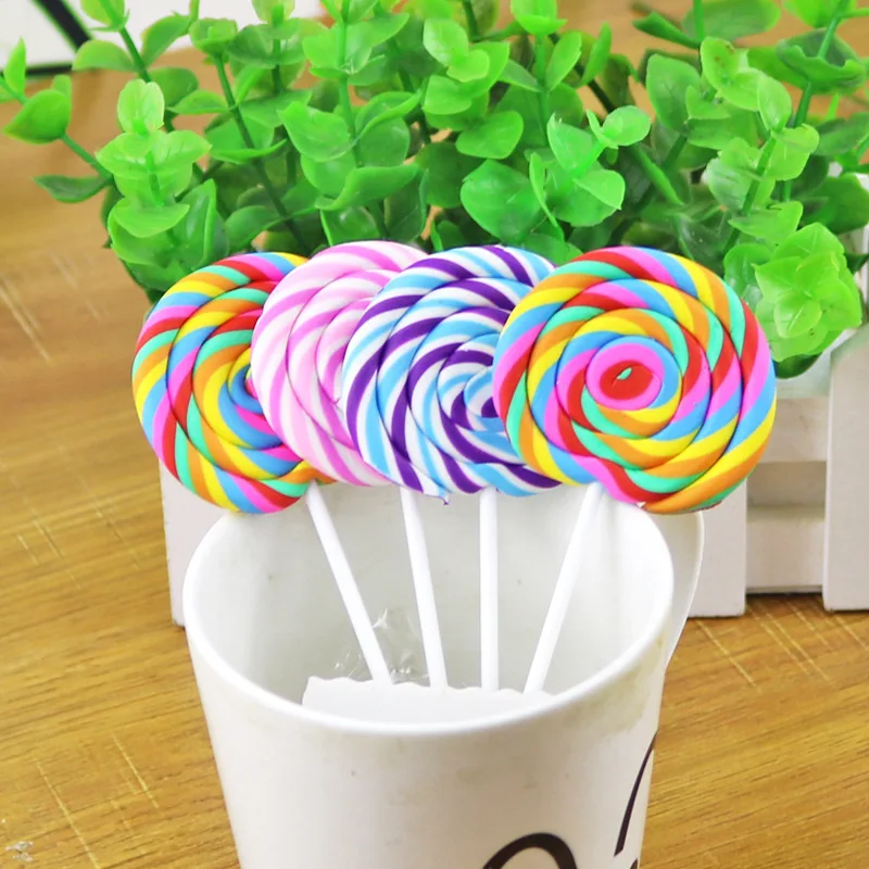 Pencil eraser eraser pen plasticine eraser eraser refillable pen biscuit eraser kneadable eraser retractable eraser 1 Piece Lytwtw's cartoon cute candy eraser lollipop rubber for kids novelty stationery office school supplies