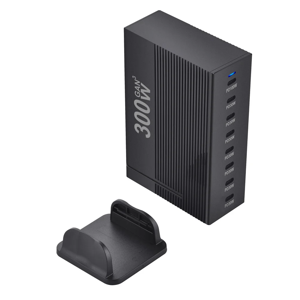 نمط جديد شريط عمودي 300 واط غان C شاحن سريع PD100W...