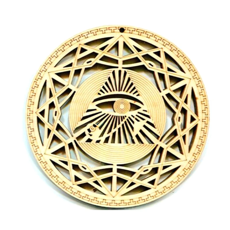 Wall Art Decor Wall Hanging Pendant Crystal Wall Hanging Sacred Geometry Wall Art Sculpture Symbol Yoga Meditation Crystal Board Hanging Pendant