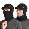Winter Knitted Balaclava Hat & Scarf Set Thermal Lined Beanie, Ear Protection, Unisex Cold Weather Face Mask for Outdoor Sports