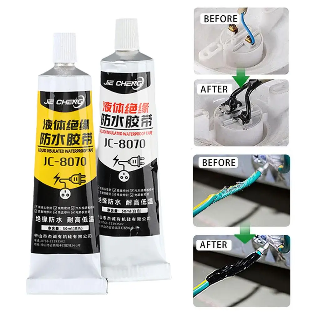Liquid Electrical Tape Waterproof Insulating Tape Repair Paste Liquid Glue Rubber Wire Cable Sealant Fix Insulation Electrical electrical tape,waterproof sealant