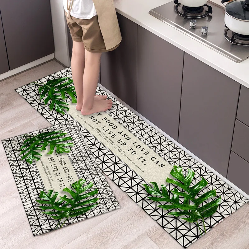 thumbnail image 1 of Alfombra de cocina antideslizante con estampado, alfombra para el suelo, alfombra lavable para la entrada del hogar, alfombra para la puerta de la sala de estar, alfombra para el dormitorio, 1 of 5