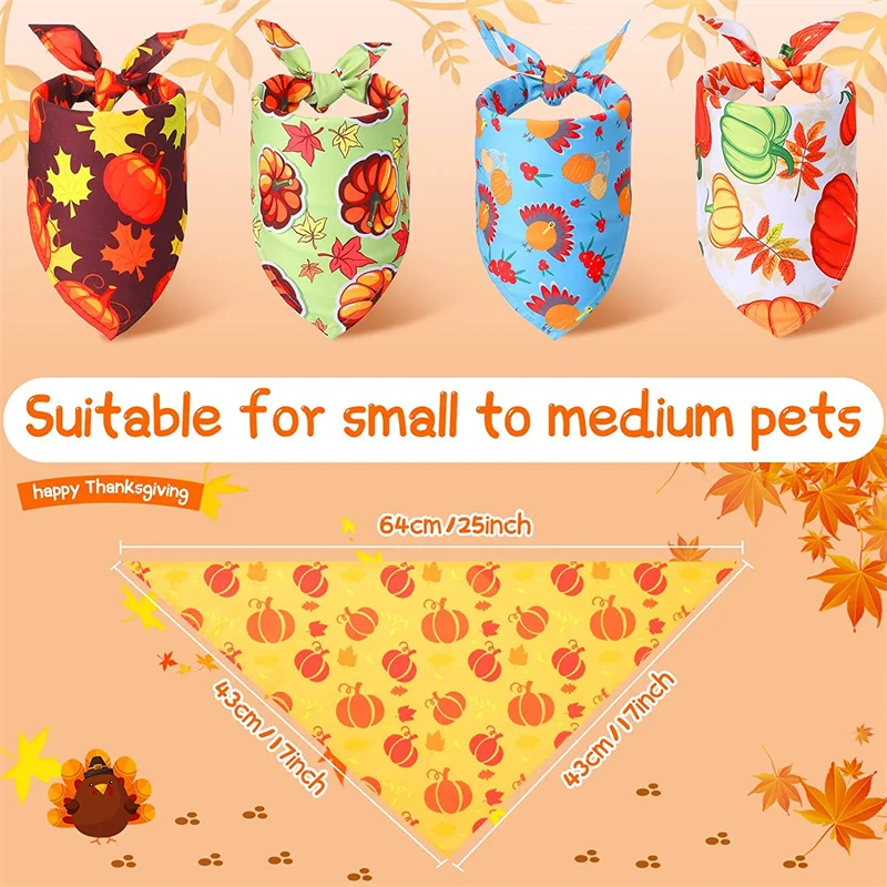 Title 1, 30pcs Holiday Dog Bandanas Halloween Thanksgivi...
