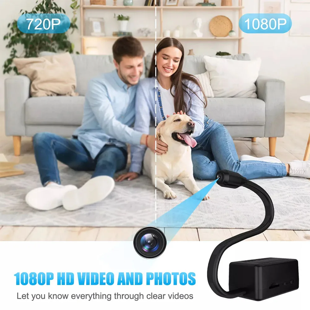 Y21 Loop Record Mini Cameras Wireless WiFi Camera 1080P Flexible Lens Cable HD Video Camera Indoor Security Surveillance Camera