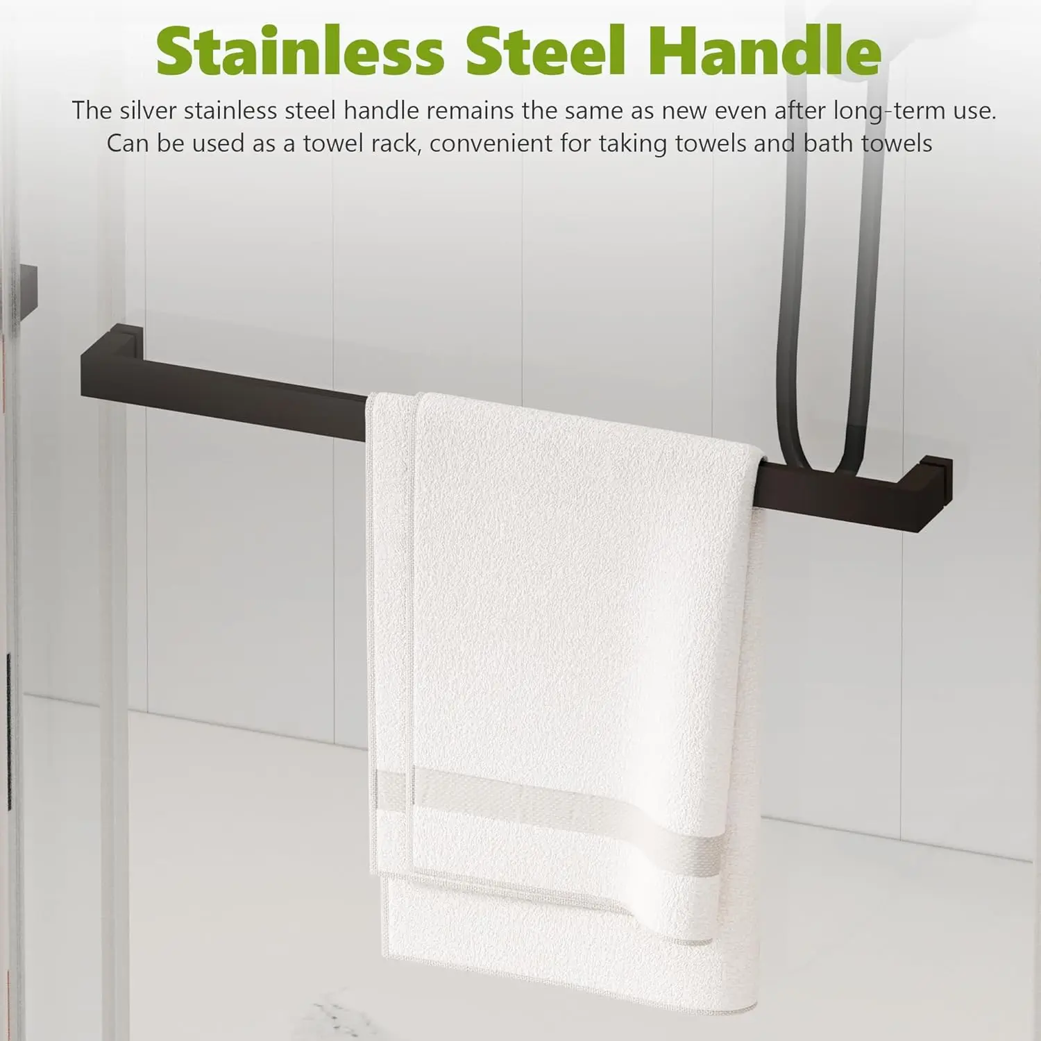 Double Sliding Shower Door 60"" W X 76"" H For Bathroom, Frameless Shower Glass Door With 5/16""(8Mm) Tempered Glass Door, Seal 4