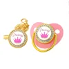 Luxury Baby Pacifier Clips Crown Princess Prince Pacifiers Holder Silicone Infant Nipple Teether Bpa Free Newborn Shower Gifts 3