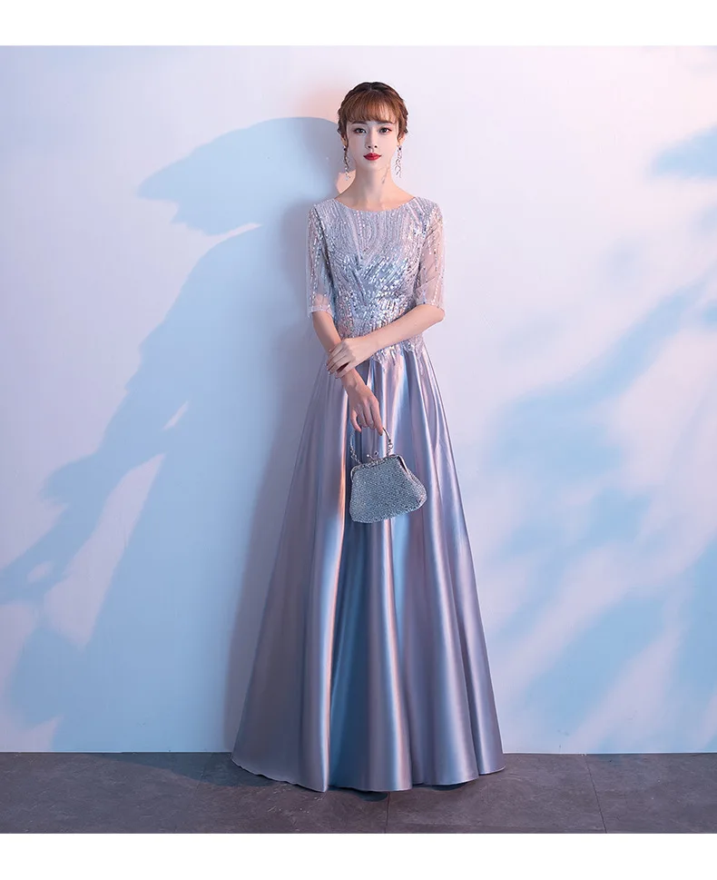 

Dress Women's New Plus Size Banquet Host Conductor Cantata Performance Clothes Slim Long Evening Dress