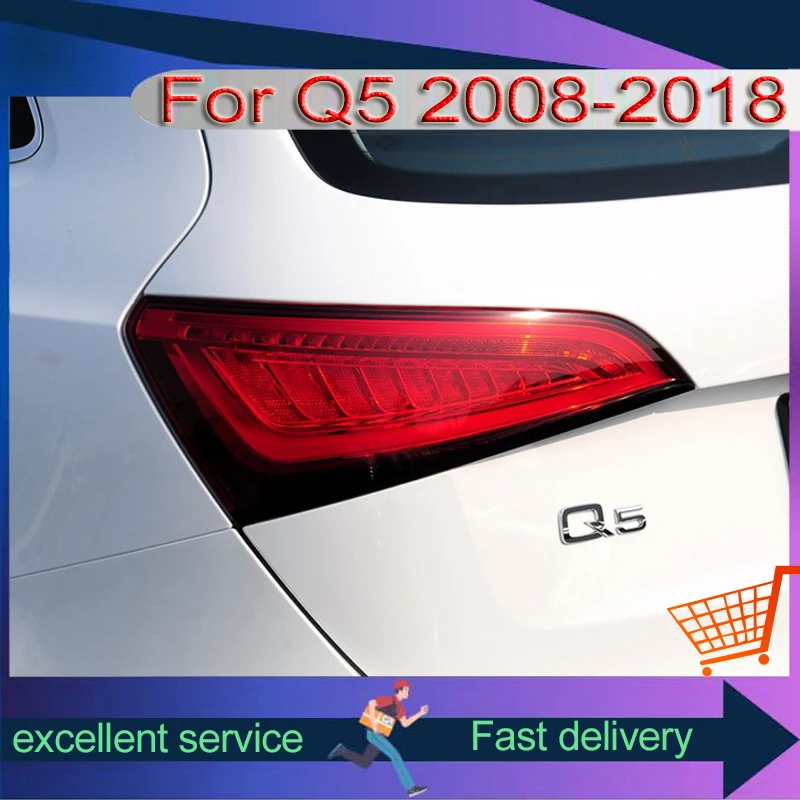

Автомобильный задний фонарь для Audi Q5 2008-2018, модифицированный новый стиль, светодиодный руководство по эксплуатации, тормозной задний фонарь в сборе, автомобильные аксессуары