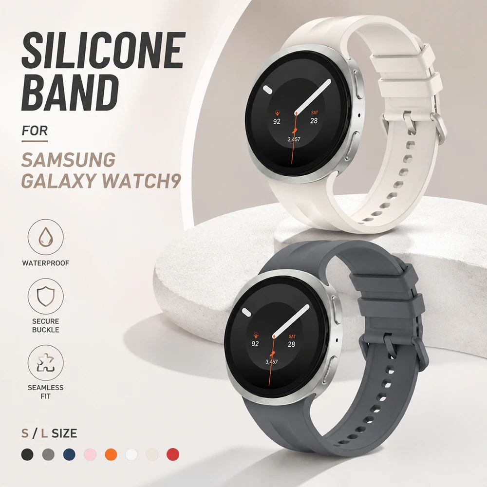 Soft Waterproof Silicone Sport Band - Original Style Replacement Strap, Versatile Basic Bracelet