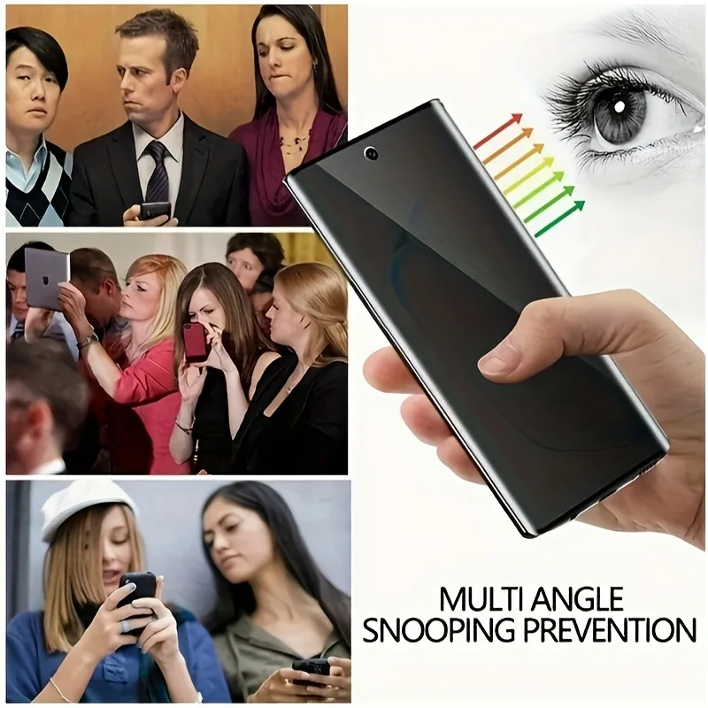 Proteggi schermo per telefono cellulare Privacy 2 pezzi per Samsung Galaxy S25 S24 Ultra S23 S22 S21 Plus FE Protezione anti-impronte - immagine 4
