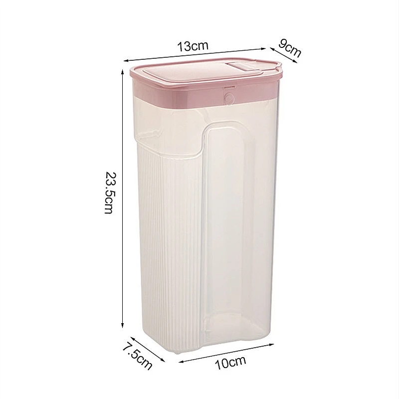 Kitchen Transparent Sealed Jar Plastic Household Cereals Grains Storage Box Hermetic Cans Organizer Bulk Classified Container 6