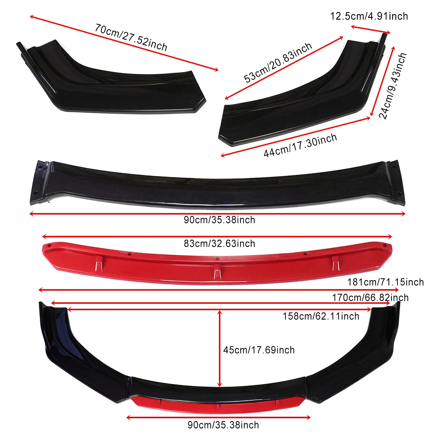 Spoiler E Alettoni UNIVERSALE ABS POSTERIORE SPOILER PARAURTI DIFFUSORE Spoiler Universale Pinna Di Squalo Spoiler Dell Automobile Del Veicolo 5
