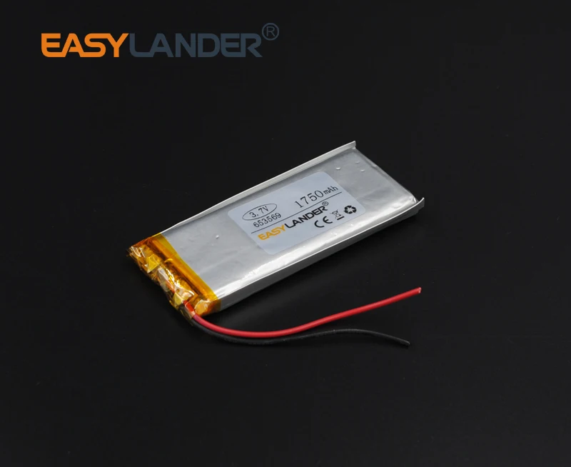 

3.7V 1750mAh 653569 Rechargeable li-Polymer Li-ion Battery For MP3 Mp4 PAD DIY bluetooth GPS Vedio Tablet PC mobile GPS
