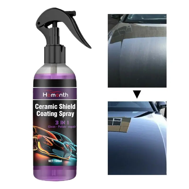 

Car Coating Quick Detail Spray Extend Protection Of Waxes Sealants Coatings Quick Waterless Paint Care 3 In 1 Ceramic for cars